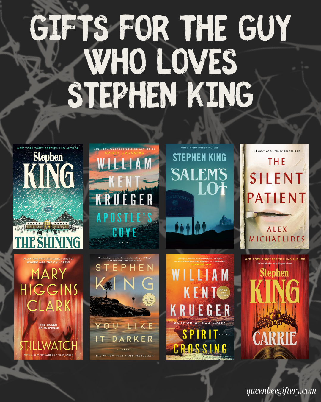 collage of stephen king books and other books