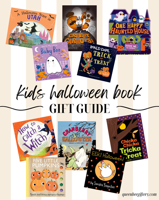 collage of kids halloween books