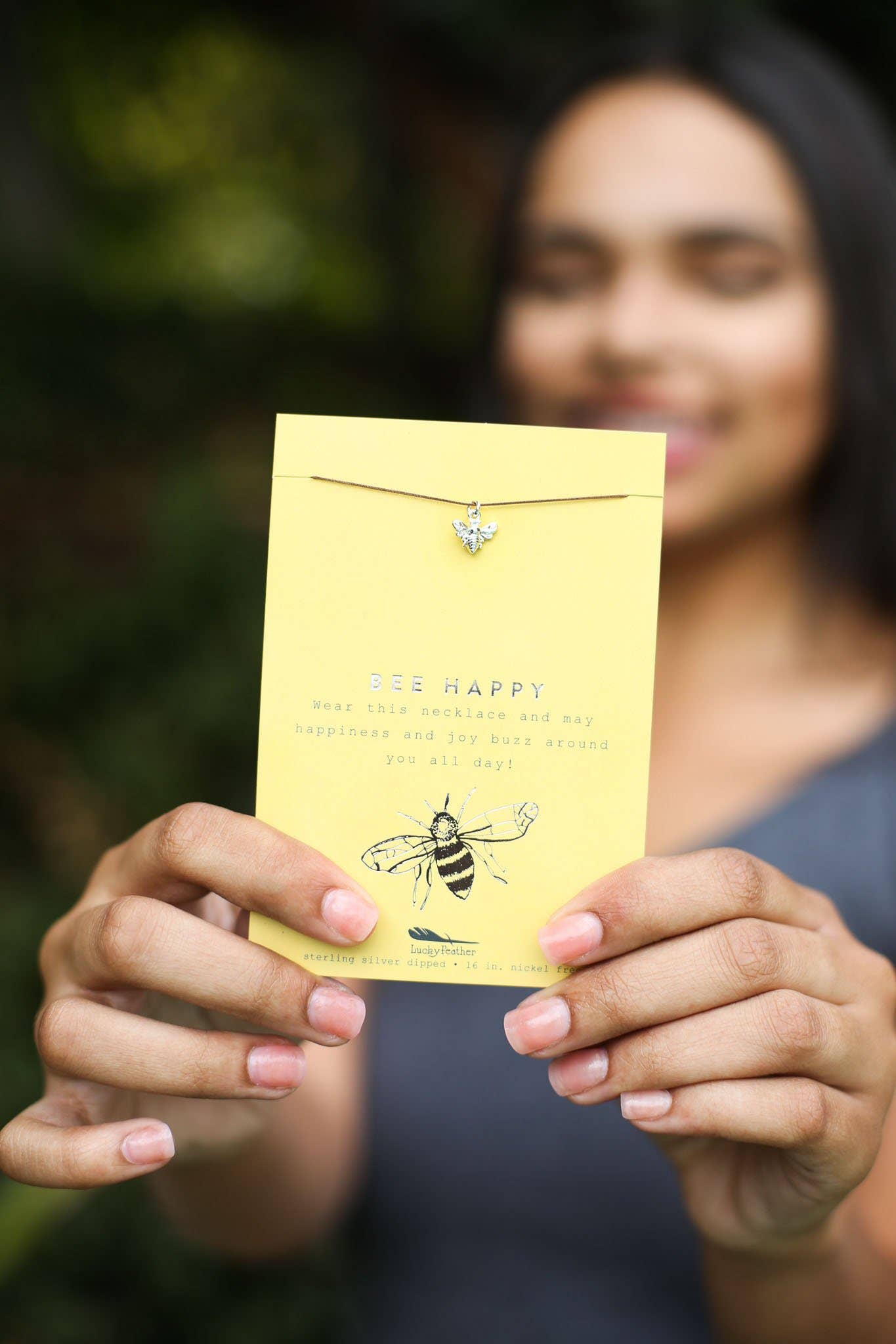 Bee Happy Charm Necklace