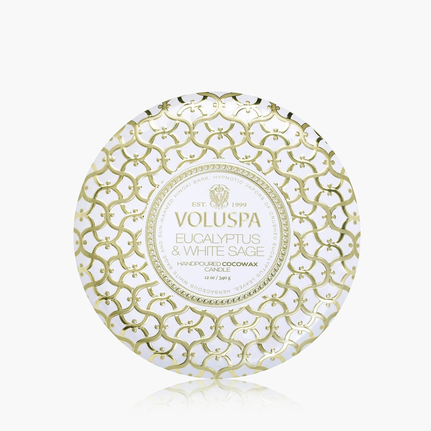 Voluspa Eucalyptus & White Sage 3-Wick Tin Candles