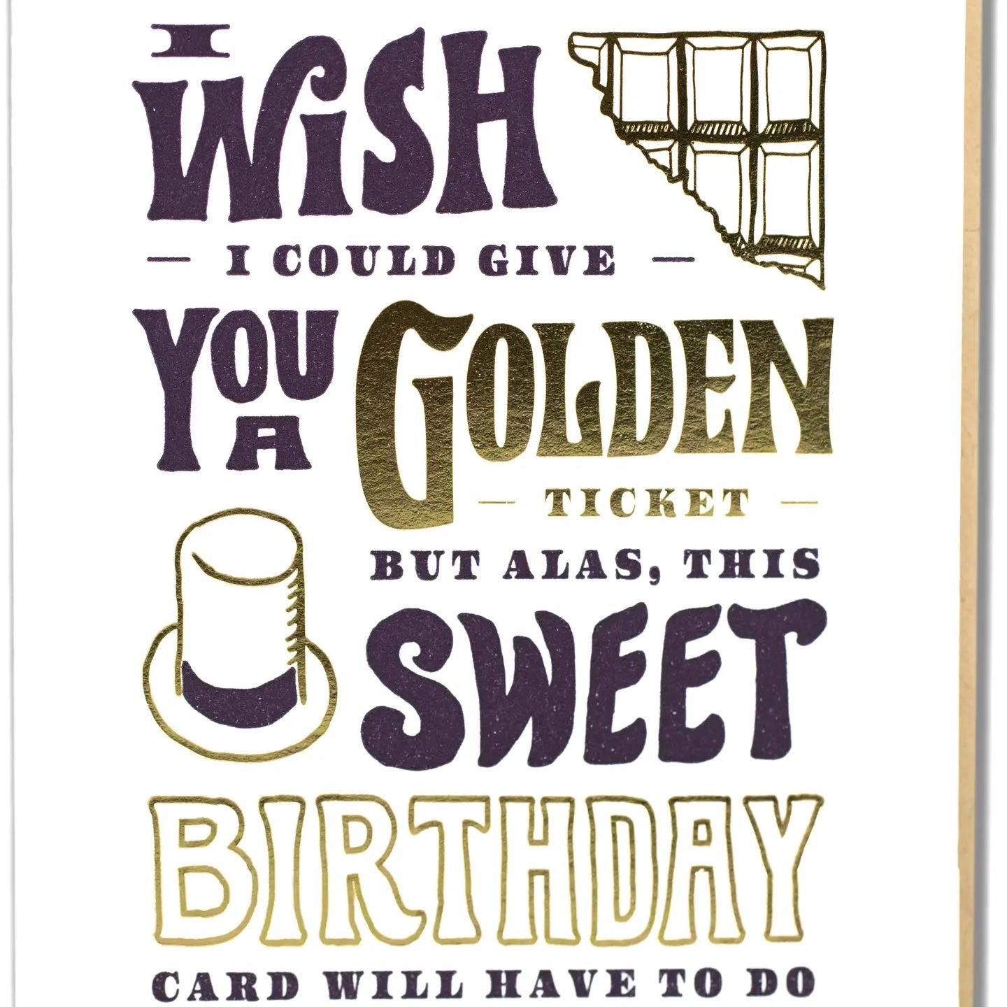 Golden Ticket Birthday Card