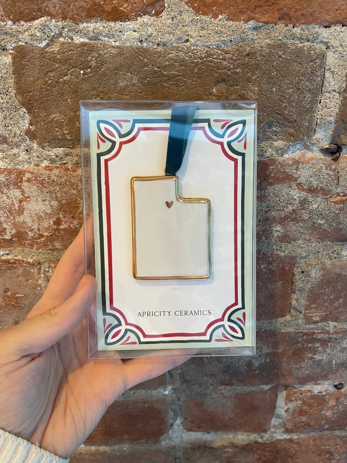 Handmade Utah State Porcelain Ornament