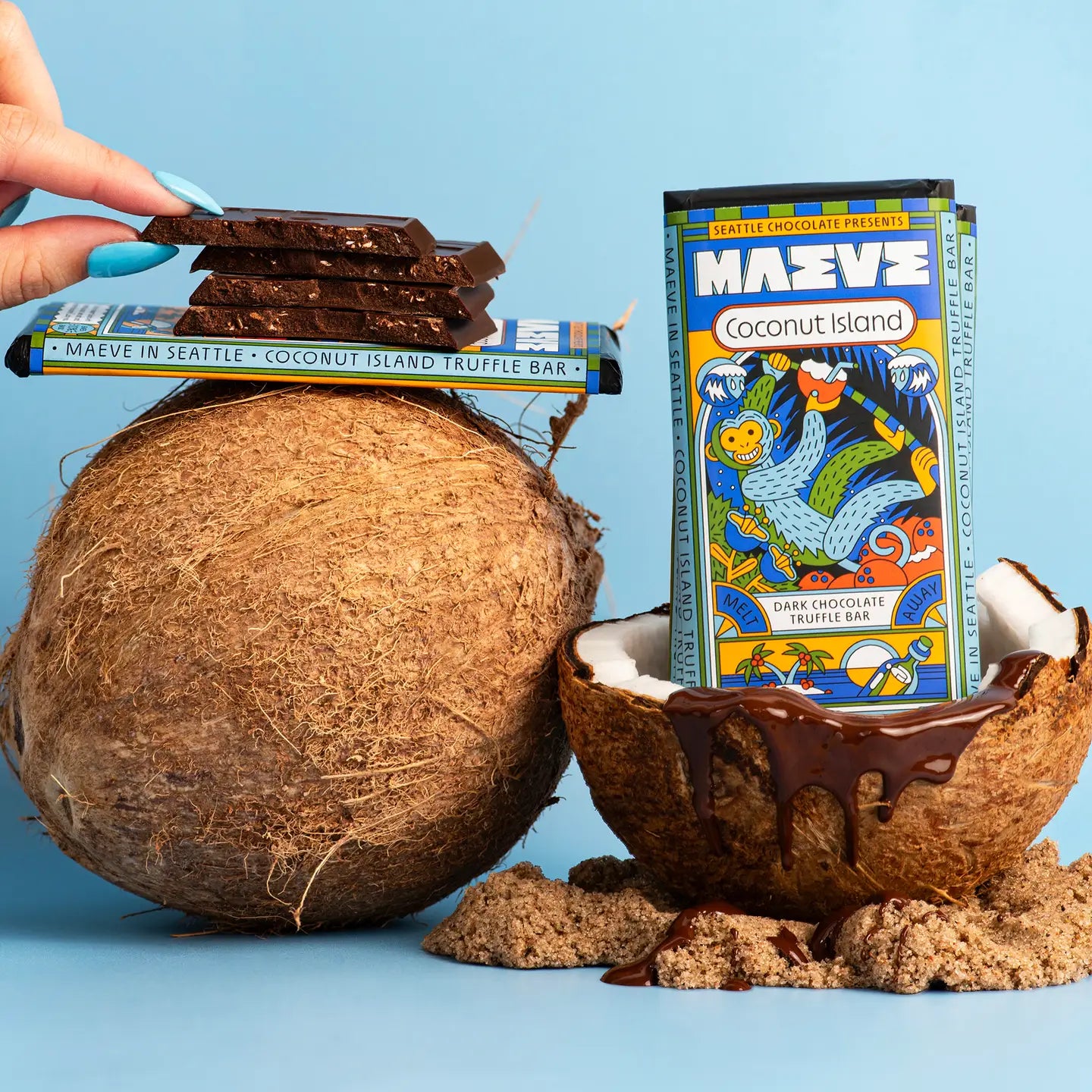 Maeve Chocolate Coconut Island Truffle Bar