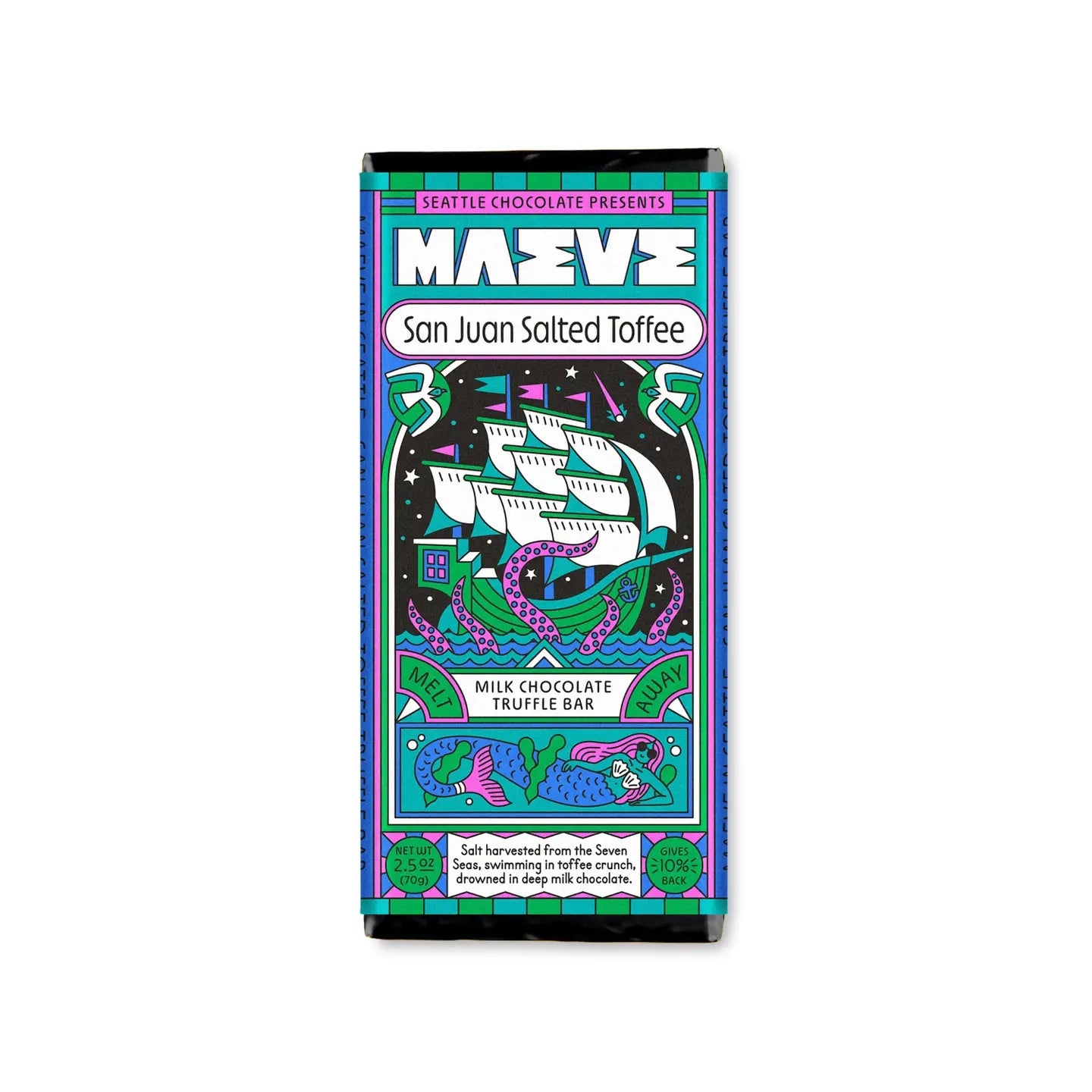 Maeve Chocolate San Juan Salted Toffee Truffle Bar
