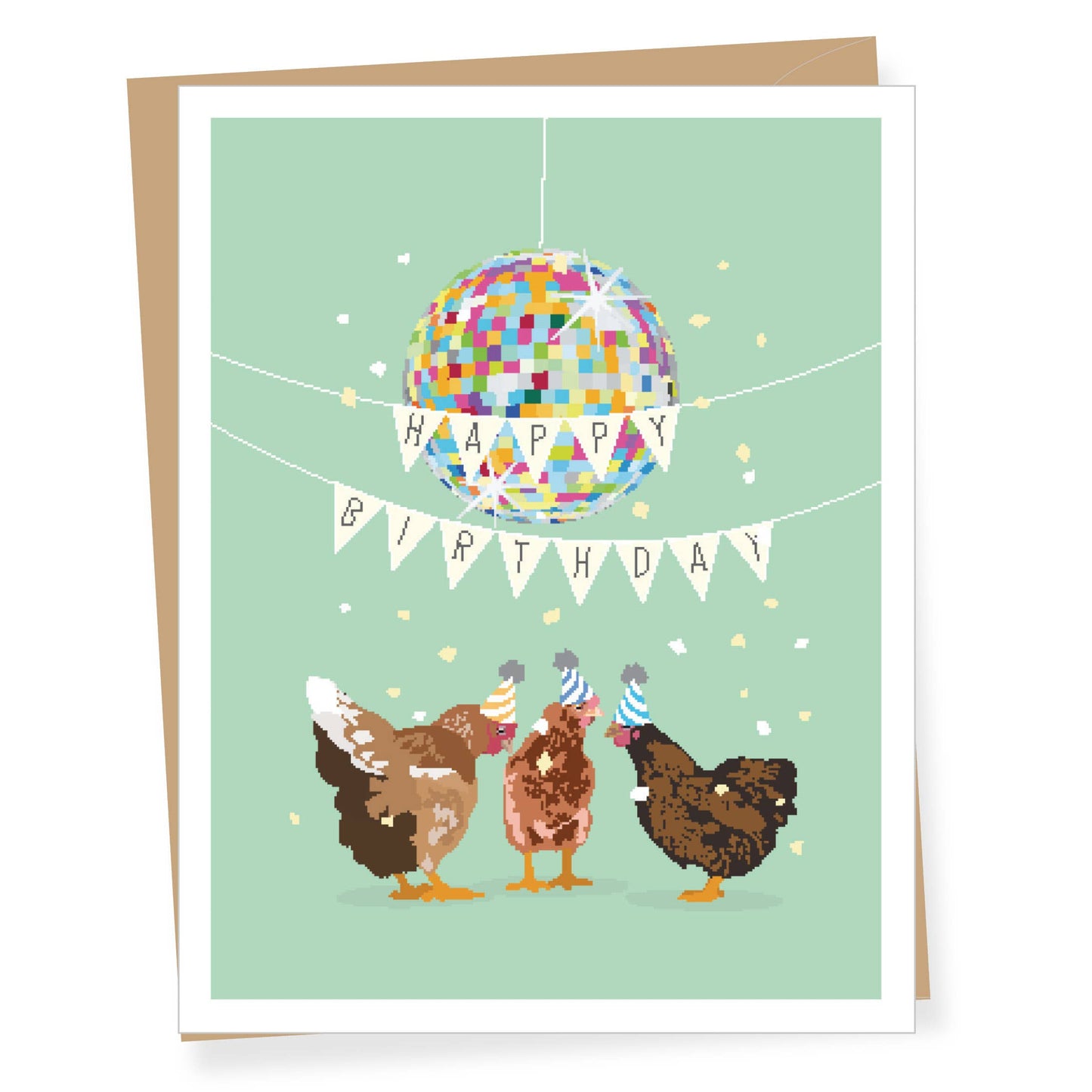 Party Chickens Birthday Card