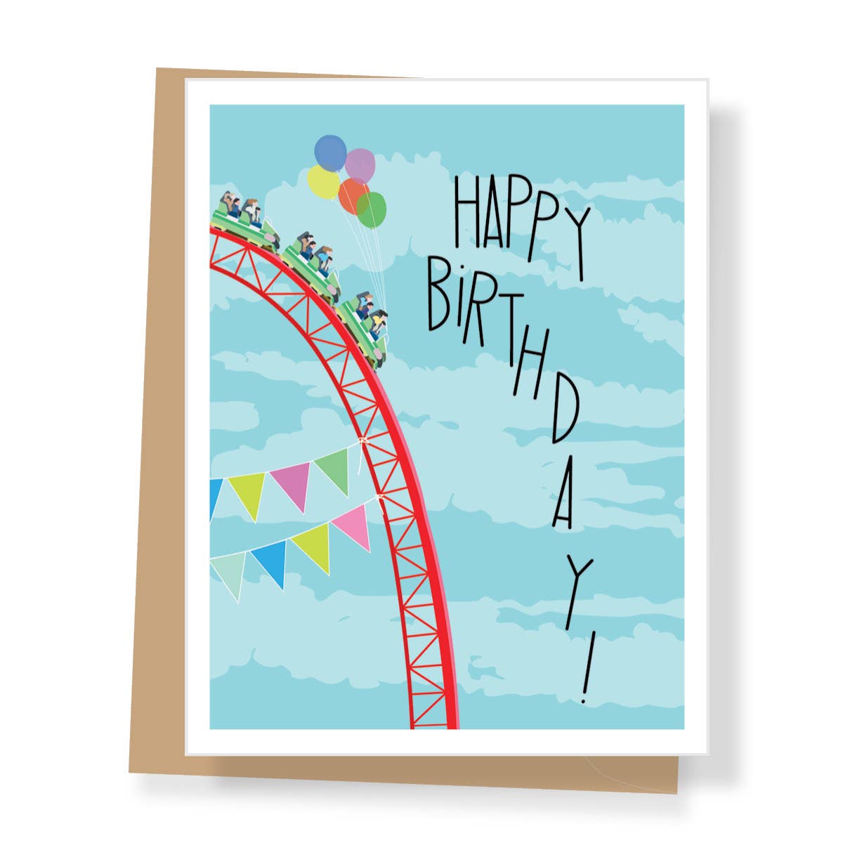 Roller Coaster Birthday Card