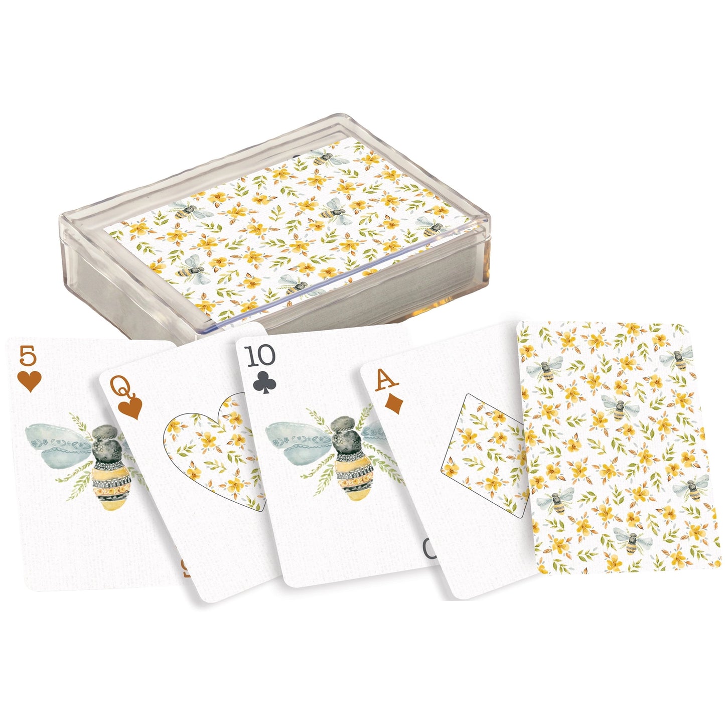 Floral Bee Playing Cards