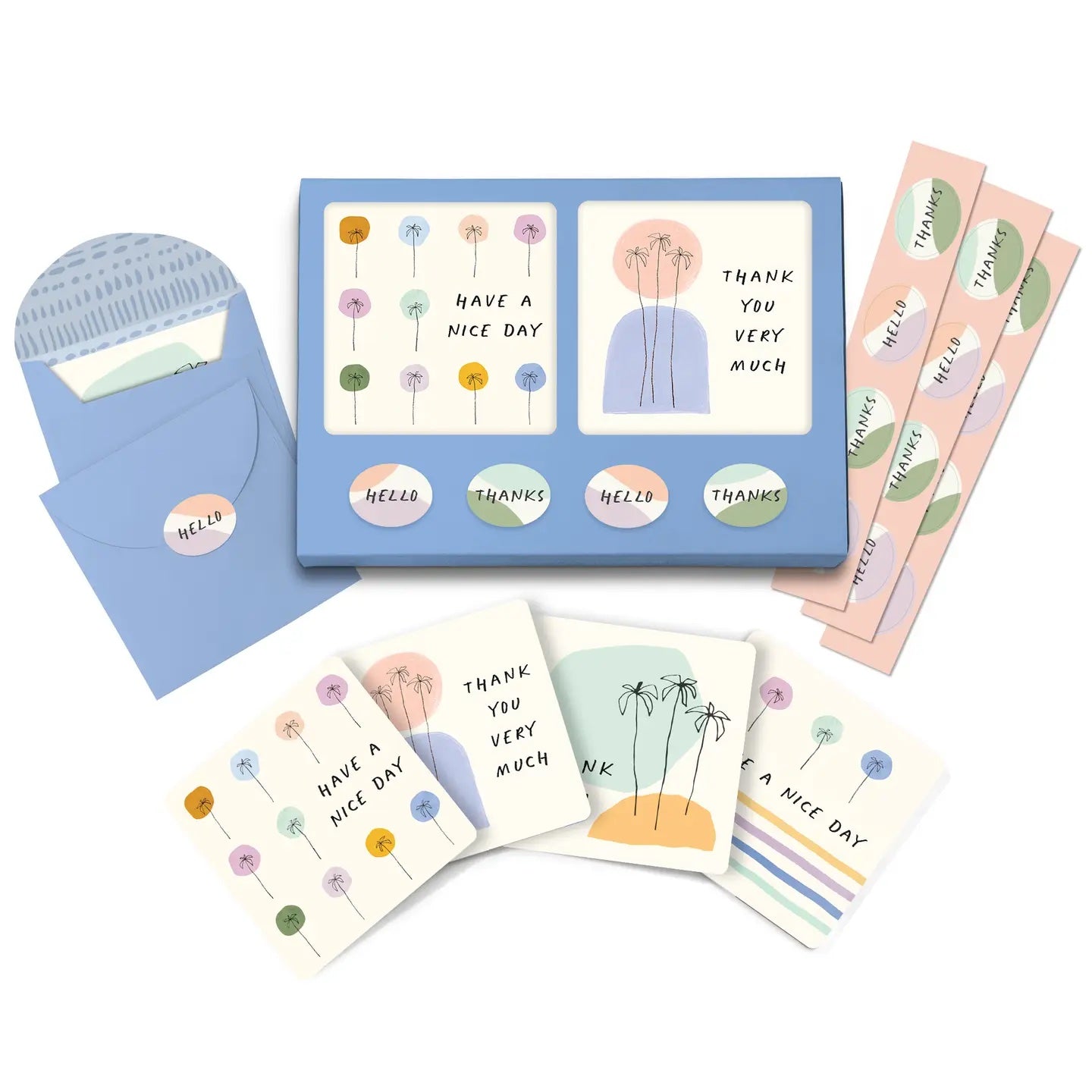 Dotted Palms Mini Notecard Set