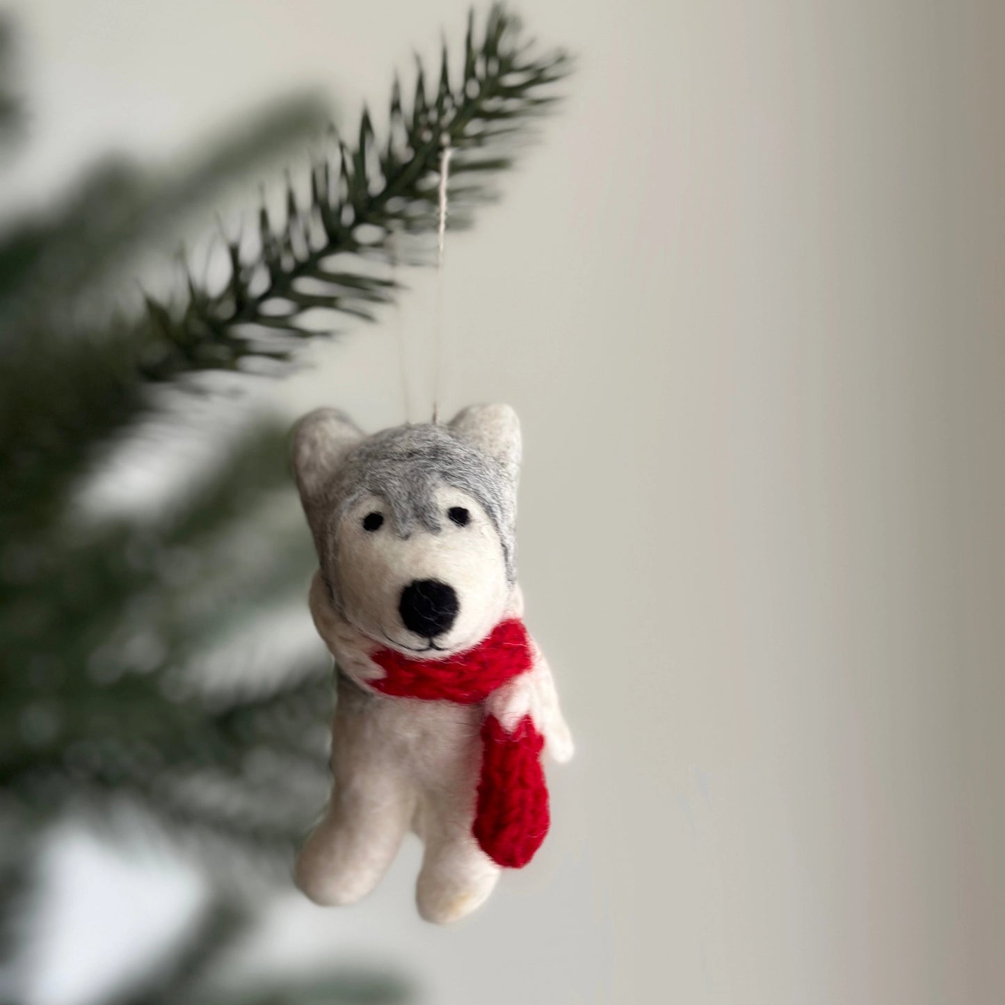 Felt Husky Ornament