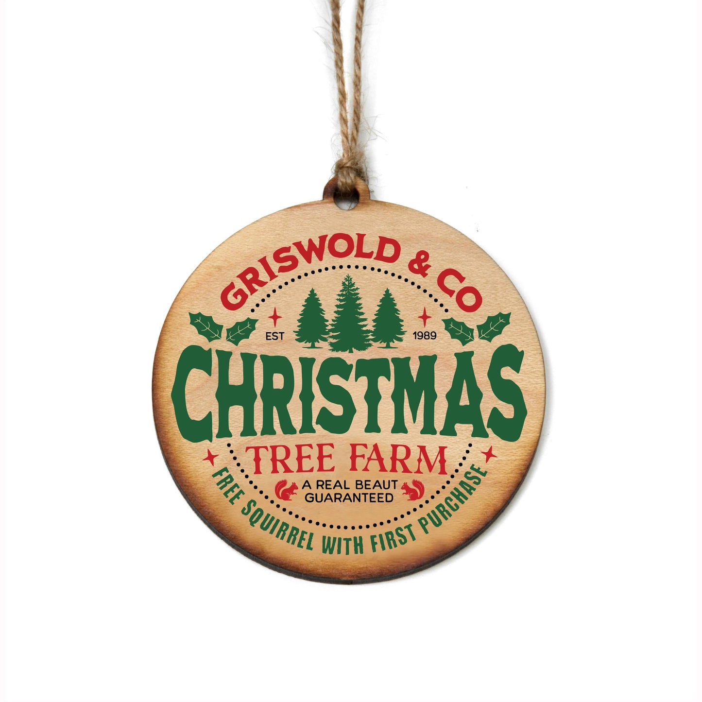 Griswold & Co Christmas Tree Farm Wood Ornament