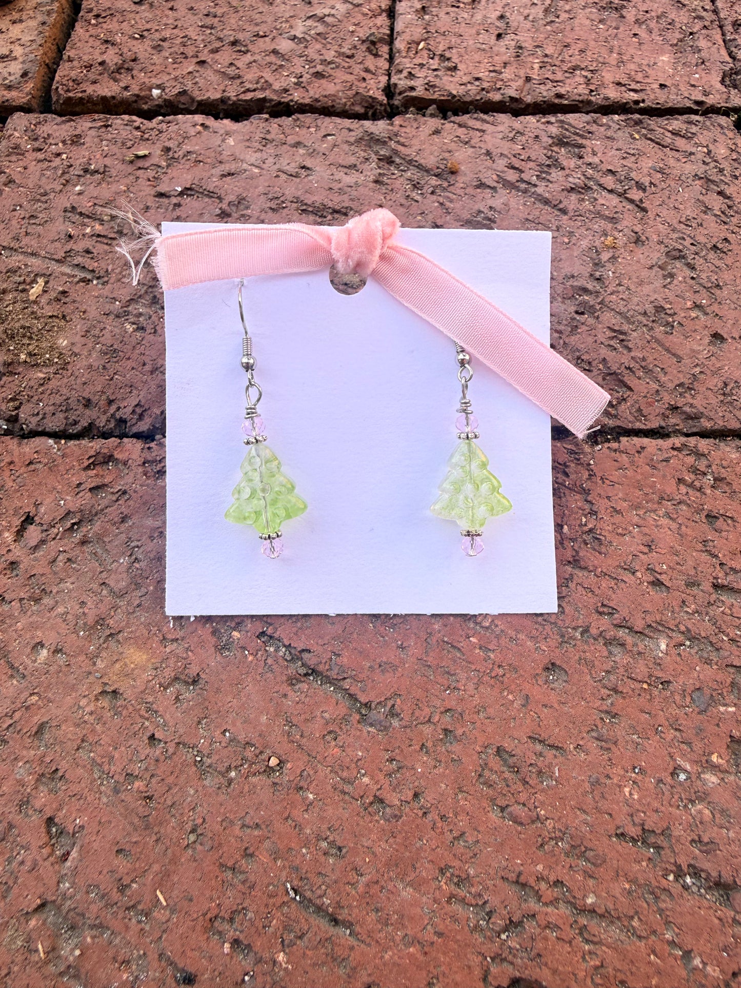 Christmas JEMS Designs Dangle Earrings - Light Green Christmas Tree