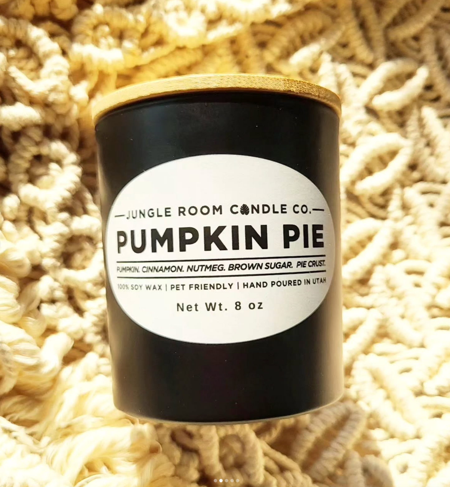 Jungle Room Candle Co - Pumpkin Pie 8 oz Candle