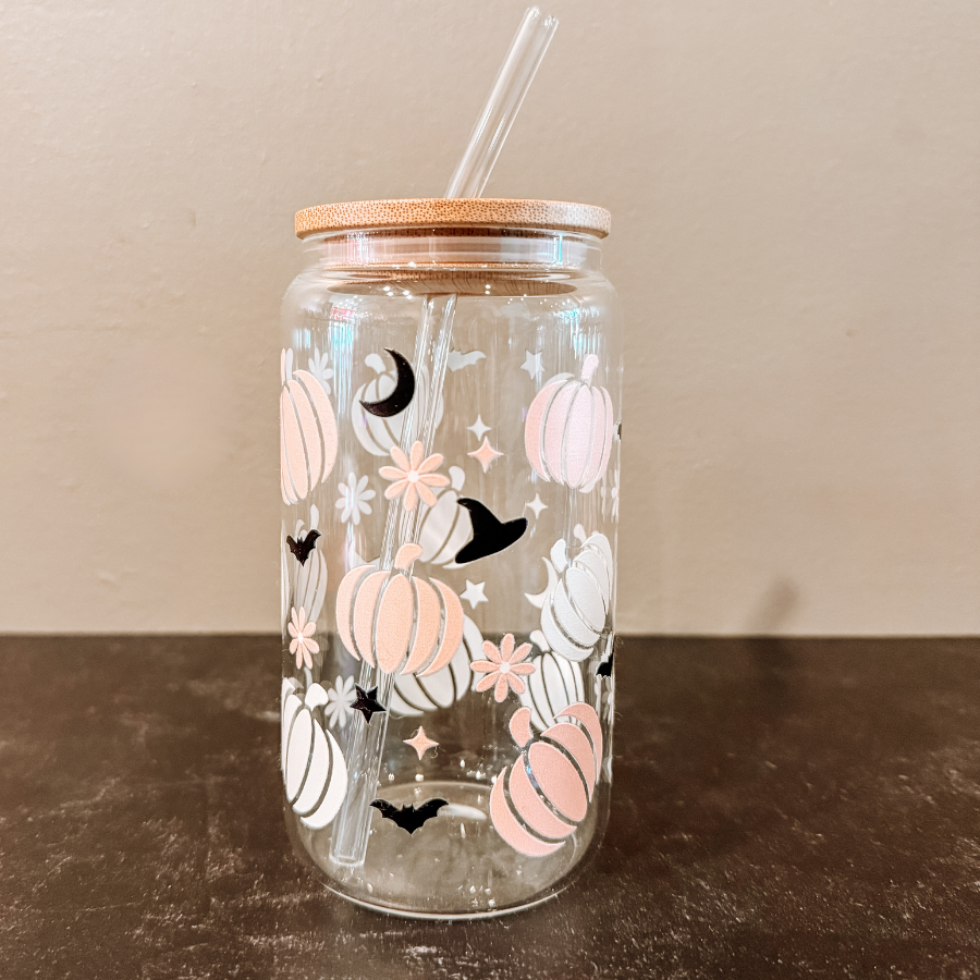 Halloween Glass Tumbler Cup