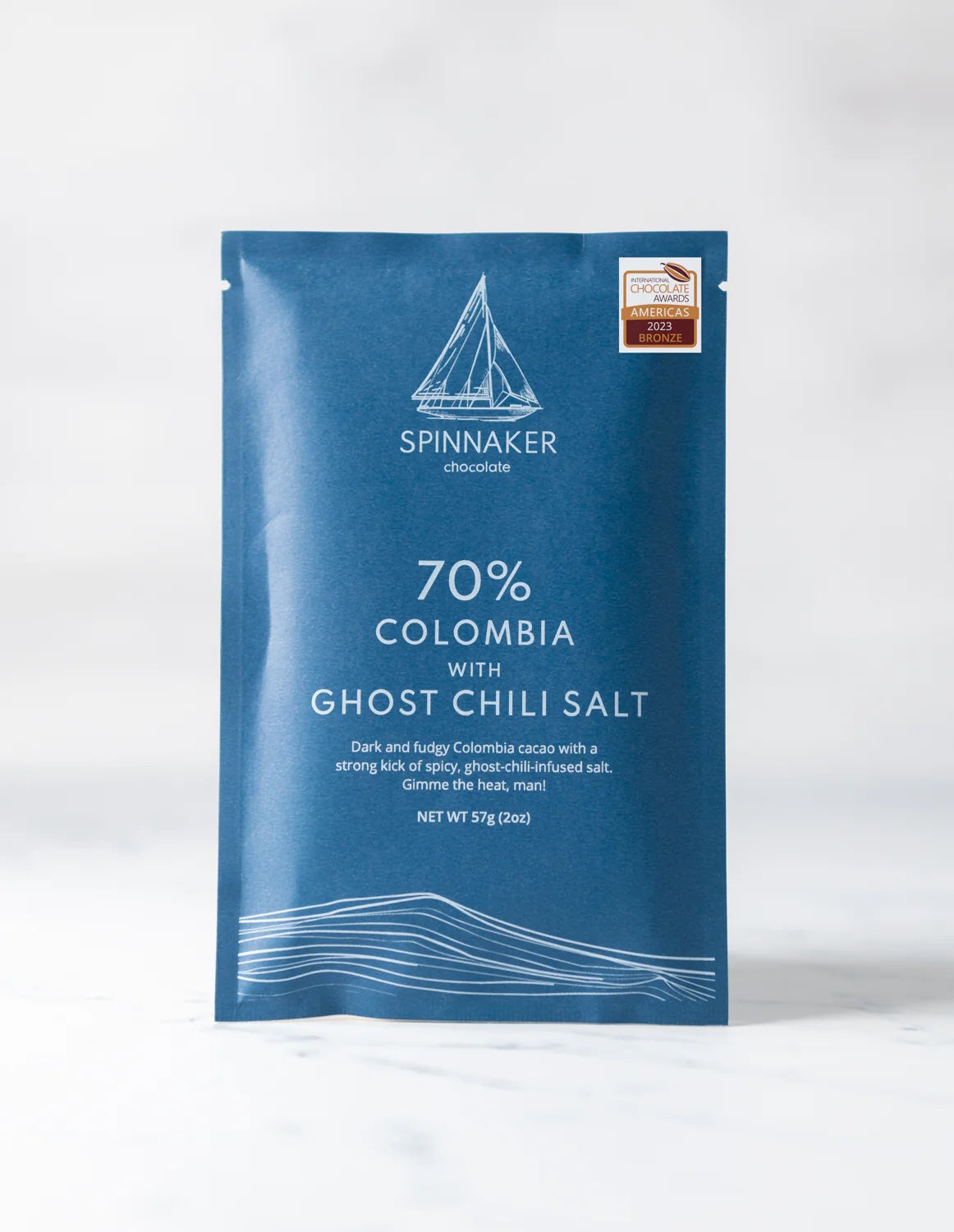 Spinnaker | Colombia with Ghost Chili Salt Dark Chocolate 70%