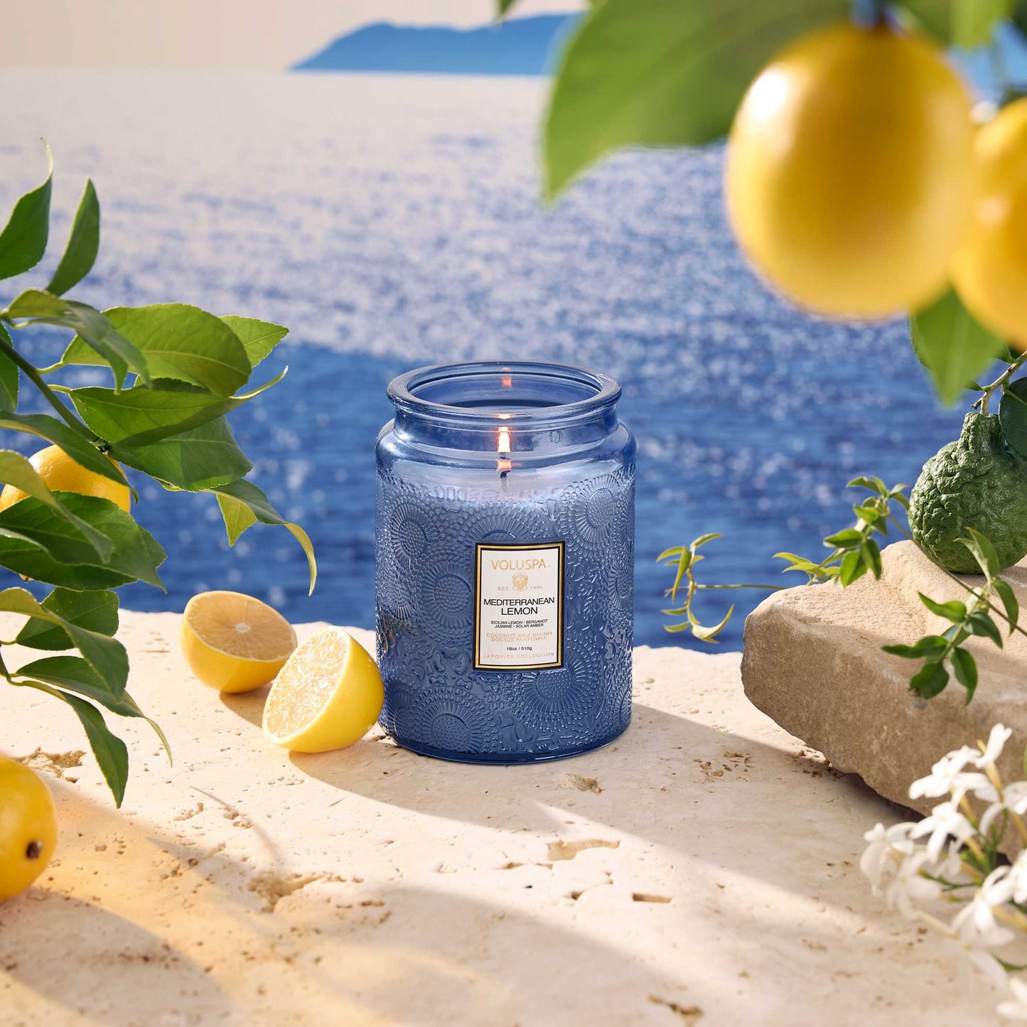 Voluspa Mediterran Lemon Large Jar Candle