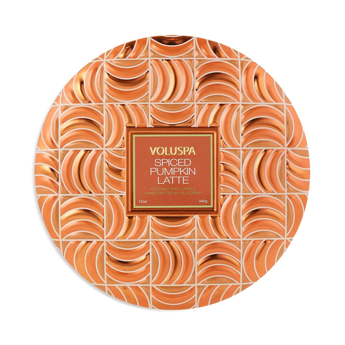 Voluspa Spiced Pumpkin Latte 3 Wick Tin Candle