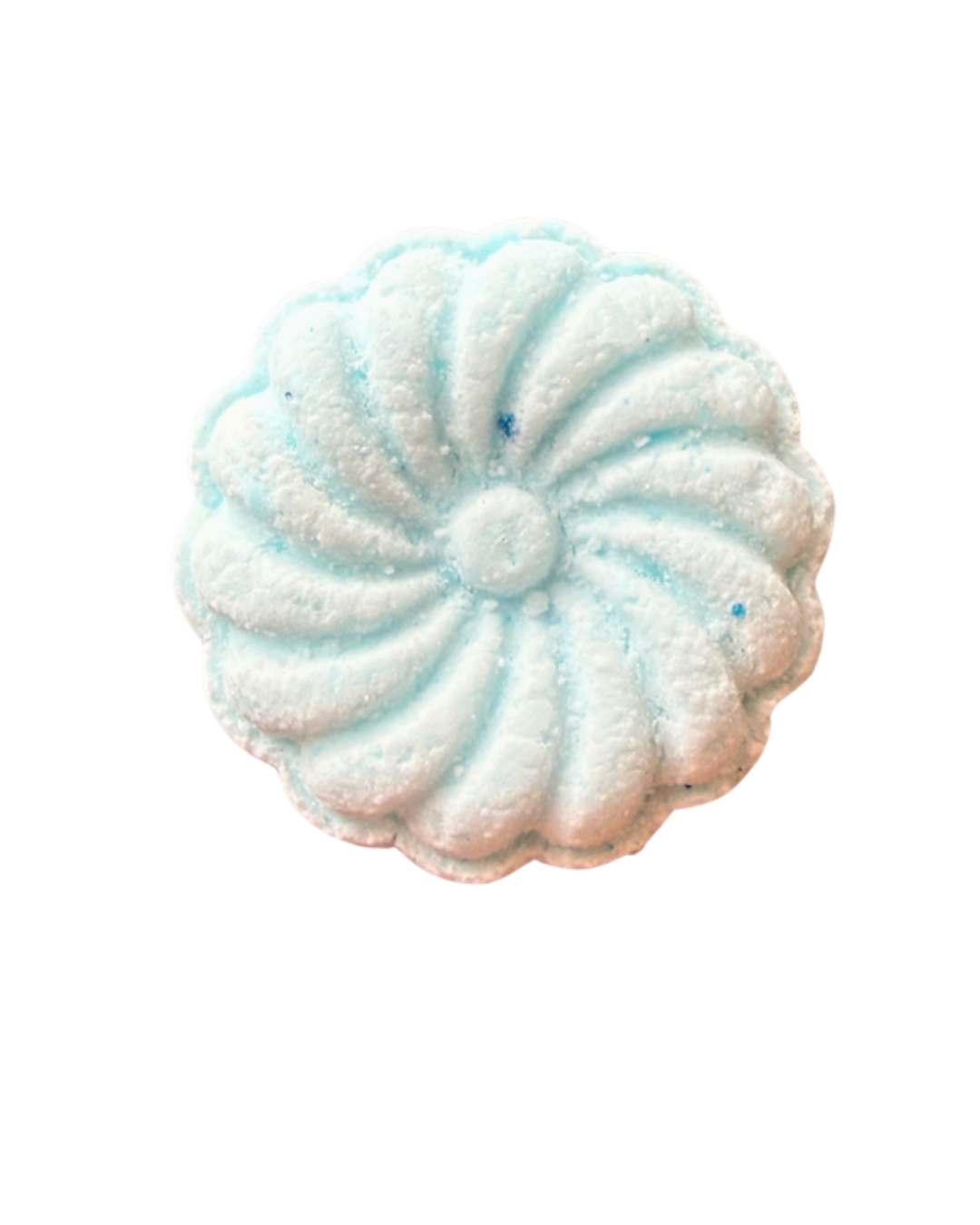 circle bath bomb on a blank background