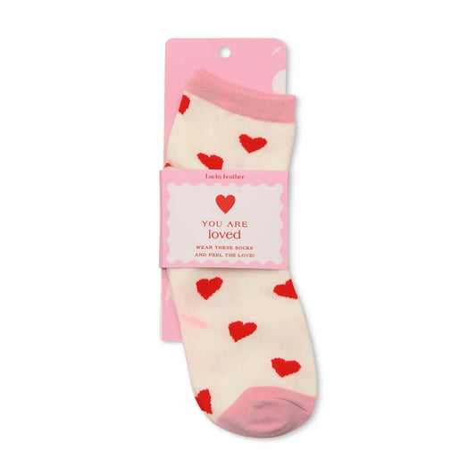 Lucky Feather | You Are Loved - Sockspirations