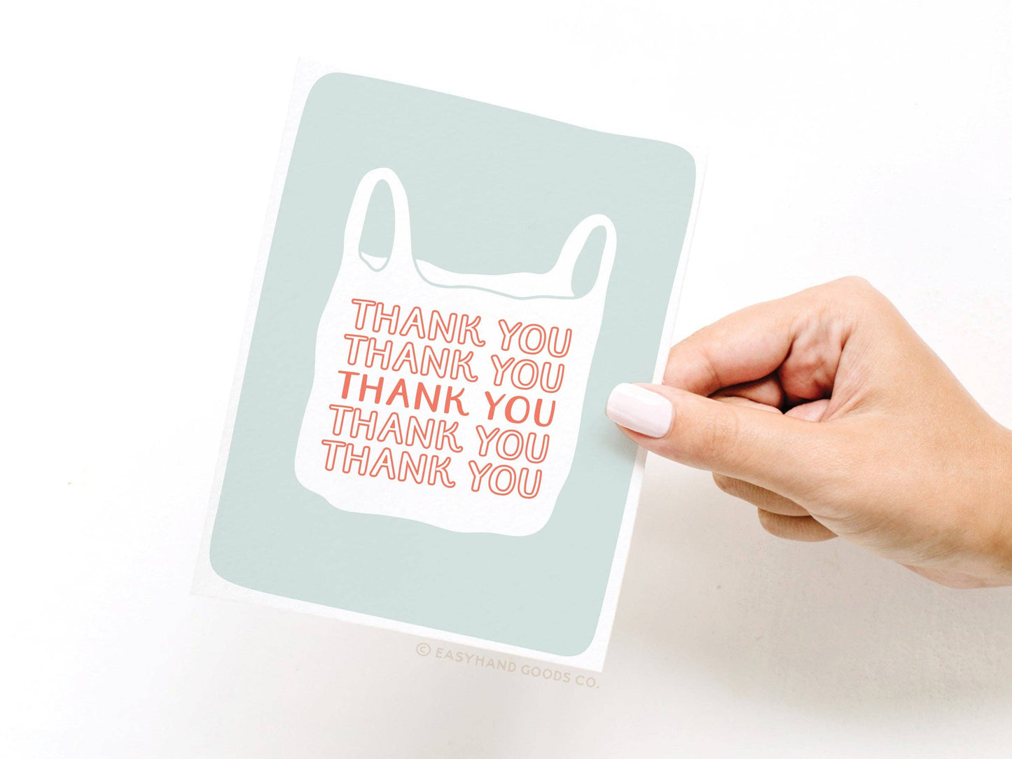 Thank You Plastic Bag Greeting Card