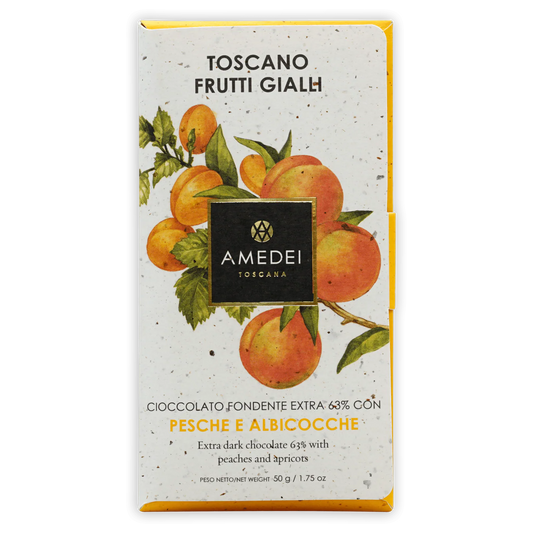 Amedei Toscano Blond Peaches and Apricots 63% Bar