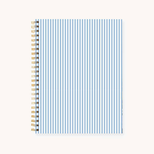 Blue Stripes Spiral Notebook