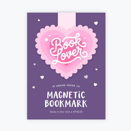 Book Lover | Magnetic Heart Bookmark