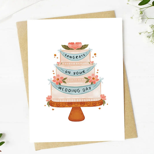 Congrats On Your Wedding Day, Wedding Cake | Wedding Card