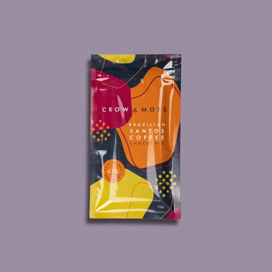 Crow & Moss Brazilian Santos Coffee Dark 67% Bar