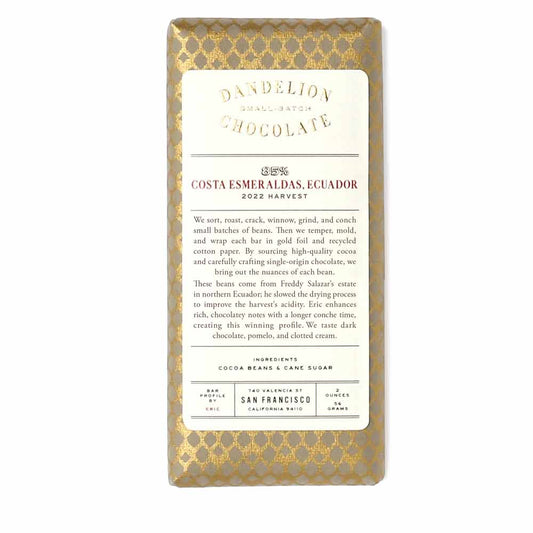 Dandelion Chocolate | Costa Esmeraldas, Ecuador 85% Dark Chocolate