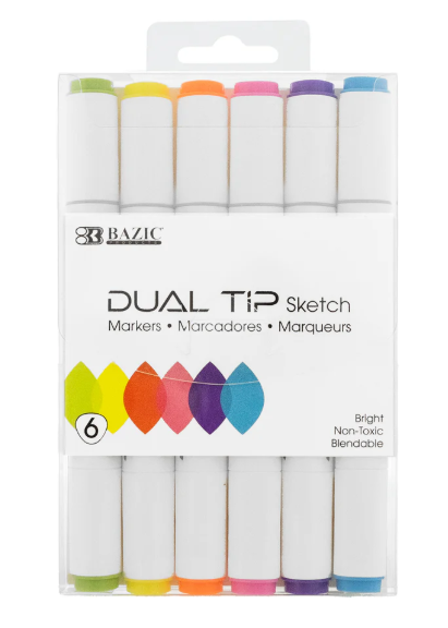Dual Tip Alchohol-Based Markers Flourecent Colors