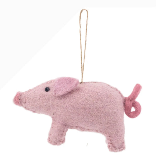 Felt Pig Ornament