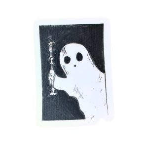 Ghost With Candlestick Sticker