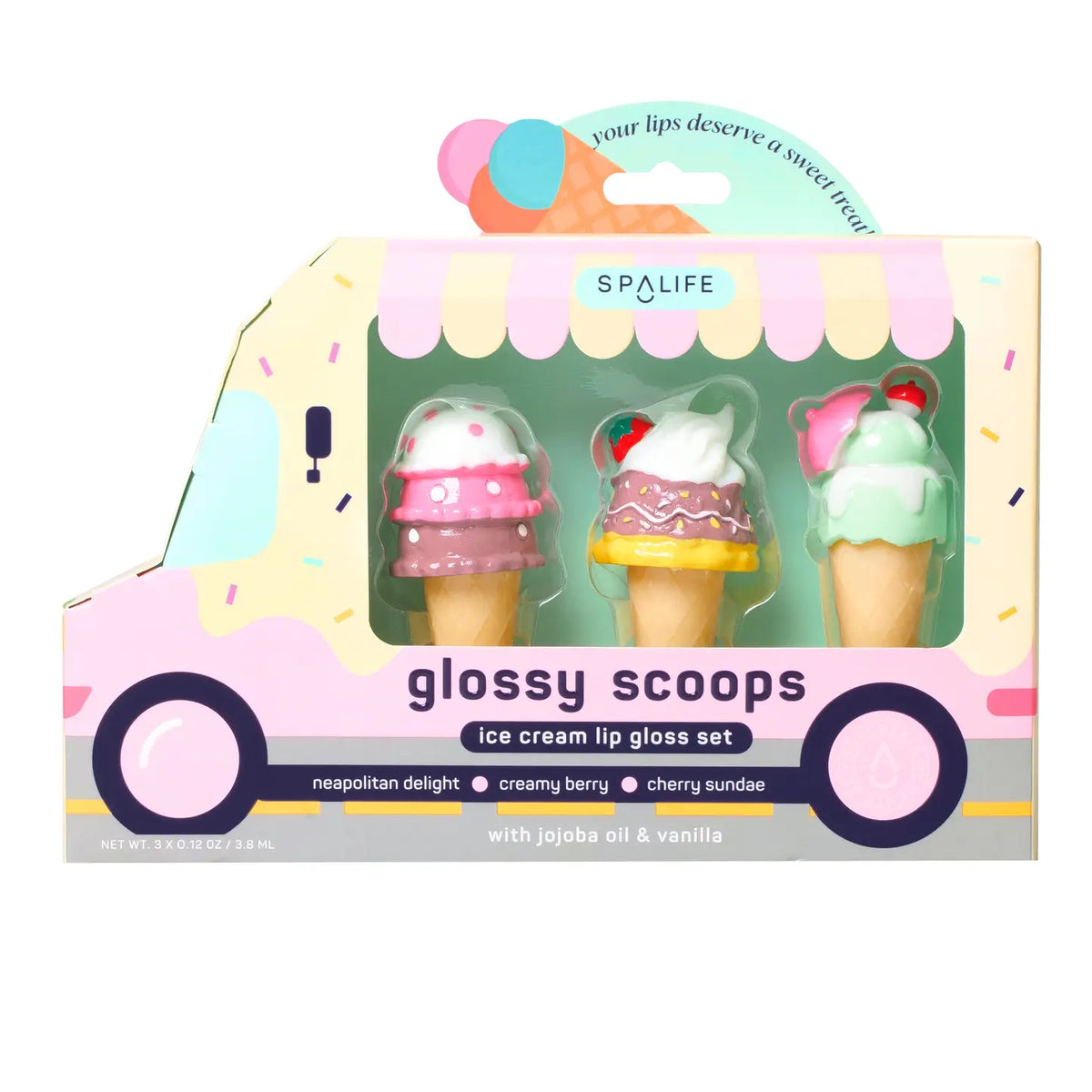 Glossy Scoops Ice Cream Lip Gloss Trio Gift Set
