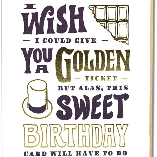 Golden Ticket Birthday Card