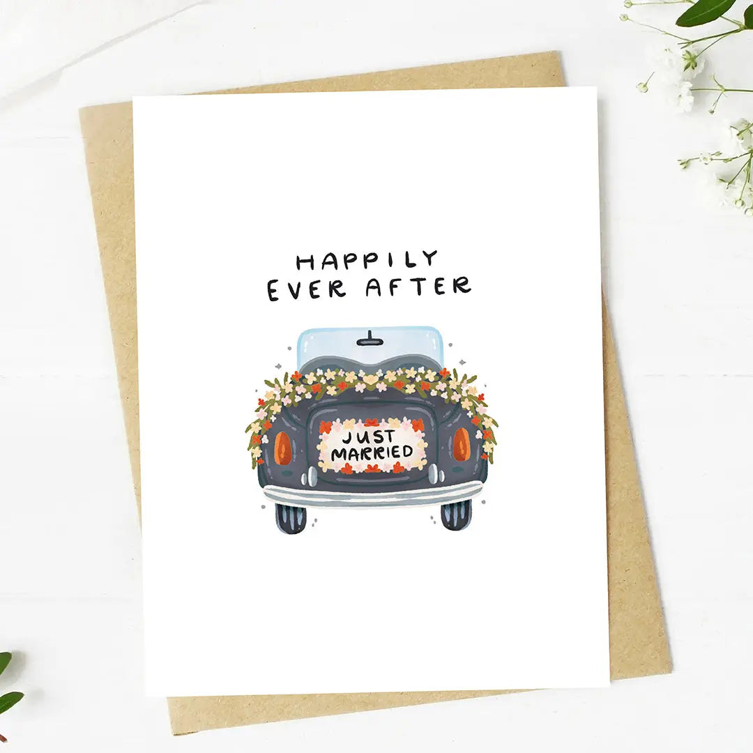 Happily Ever After, Just Married | Wedding Card