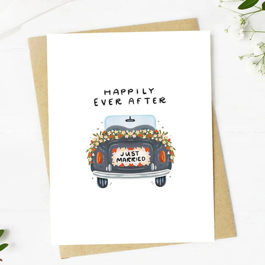 Happily Ever After, Just Married | Wedding Card