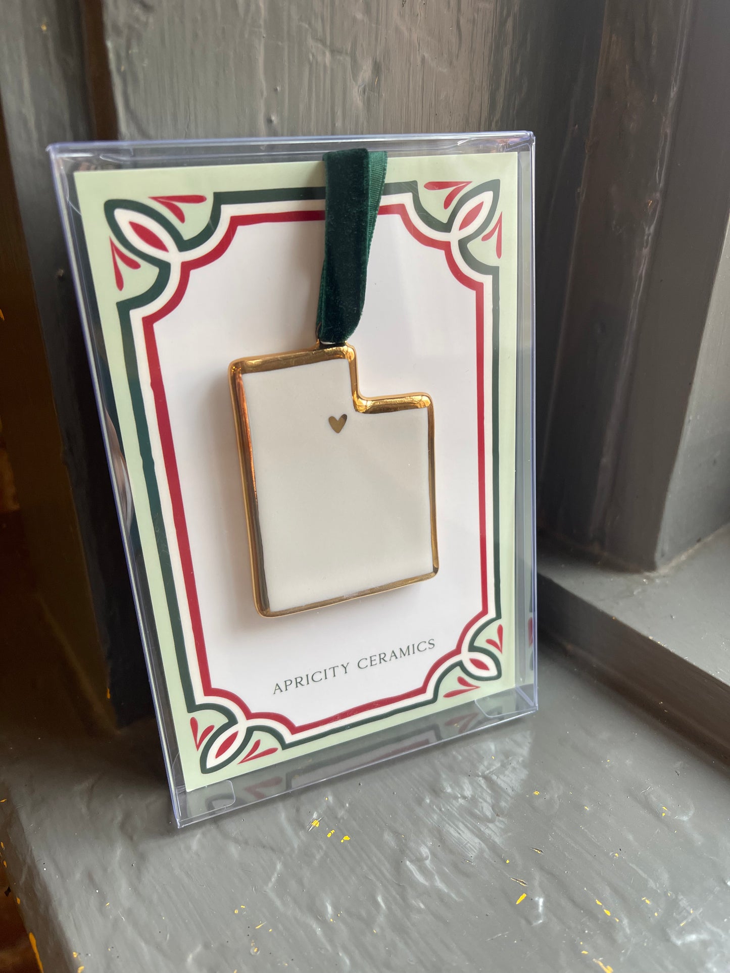 Handmade Utah State Porcelain Ornament