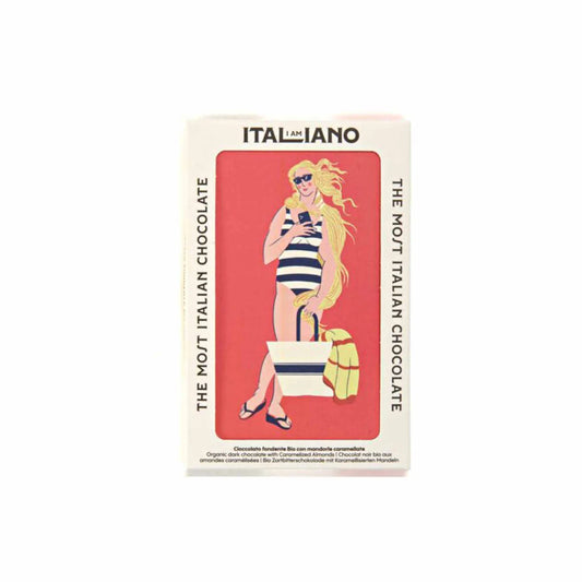 I am Italiano Dark Chocolate with Caramelized Almonds Bar