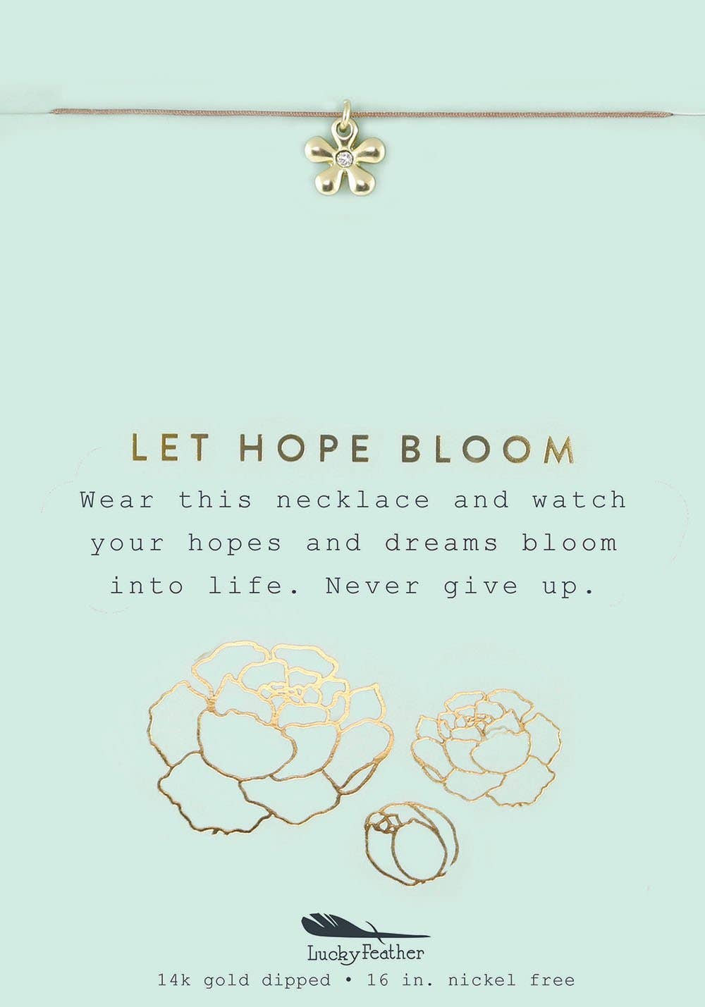Let Hope Bloom Charm Necklace
