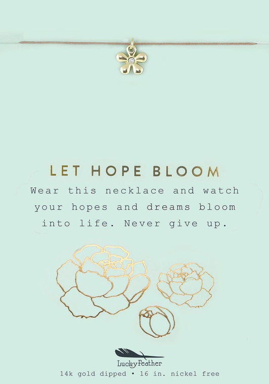 Let Hope Bloom Charm Necklace