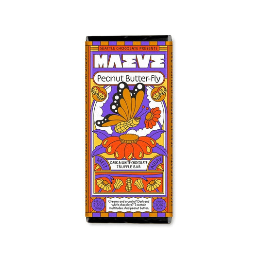 Maeve Chocolate Peanut Butter-fly Truffle Bar