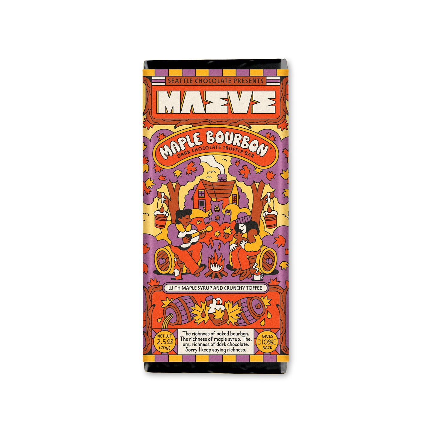 Maeve Chocolate Maple Bourbon Truffle Bar