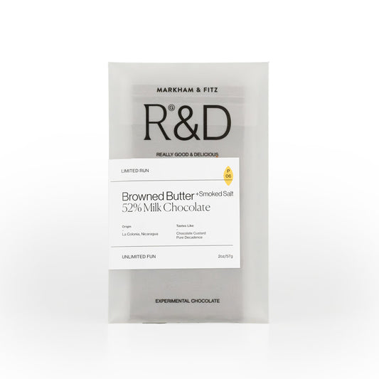 Markham & Fitz Browned Butter + Smoked Salt 52% Milk Chocolate Bar