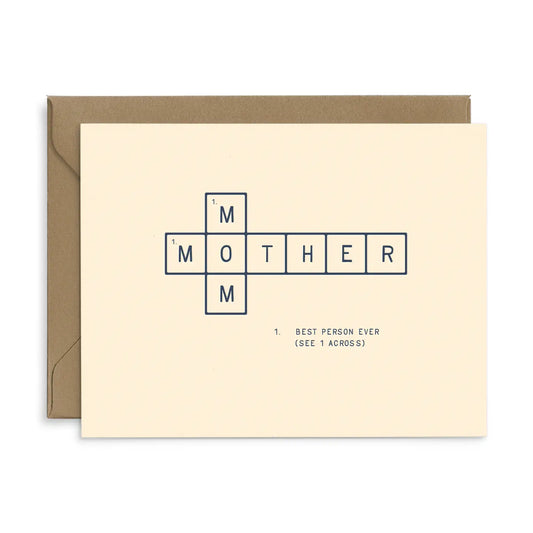 Mom Crossword Mother's Day Greeting Card