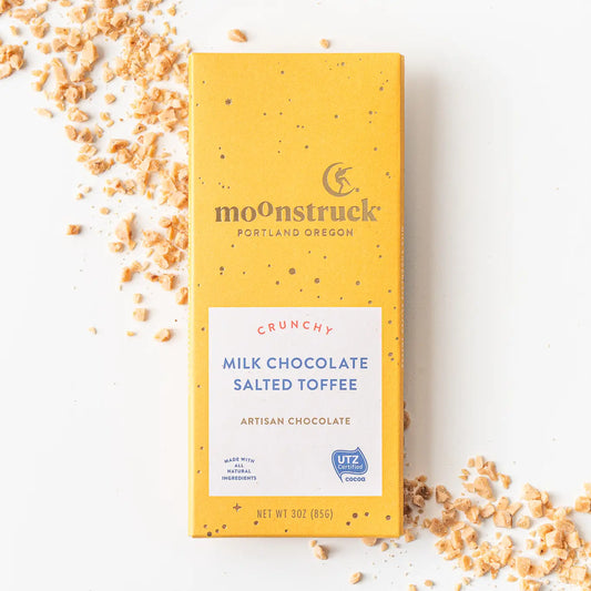 Moonstruck | Crunchy Milk Salted Toffee Chocolate Bar