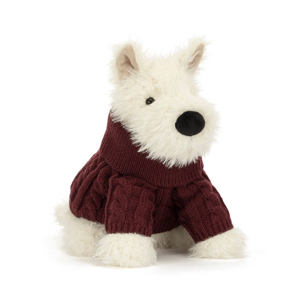 JellyCat | Munro Scottie Dog 'Winter Jumper'