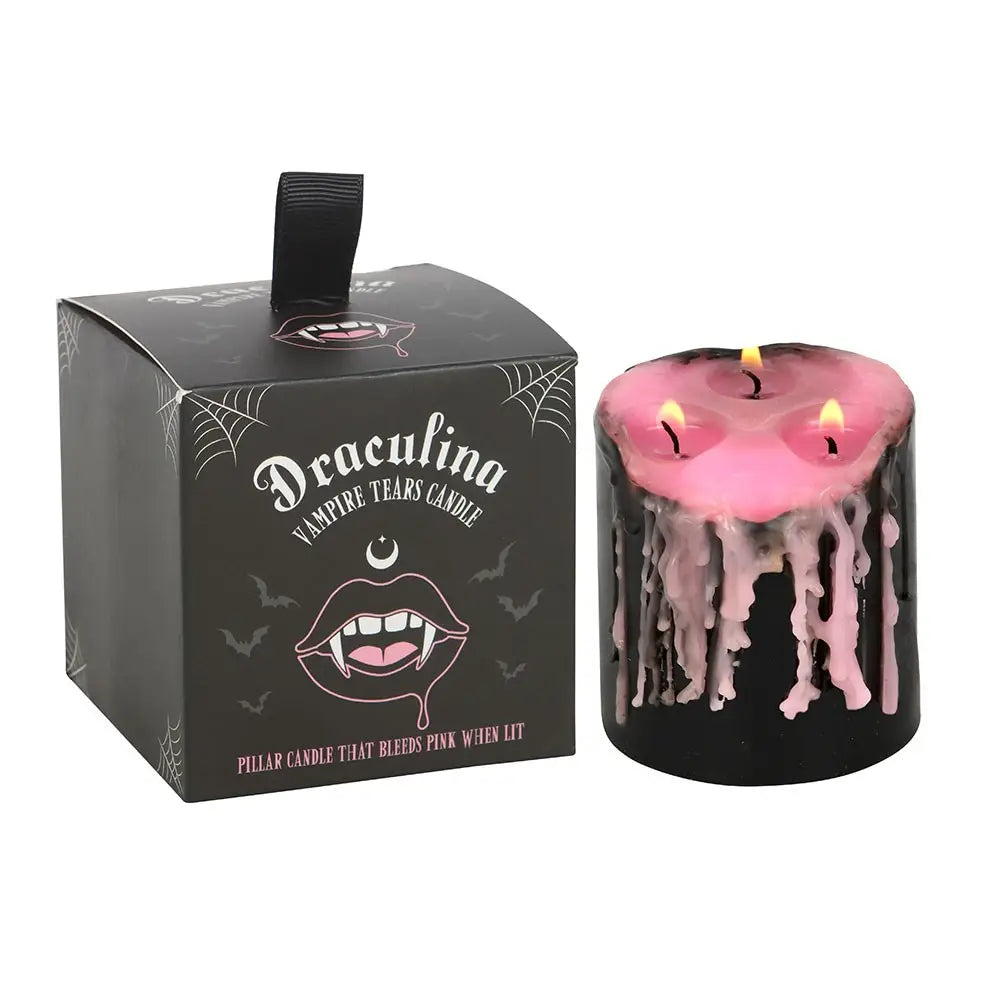 Pink Draculina Vampire Tears 3 Inch Pillar Candle