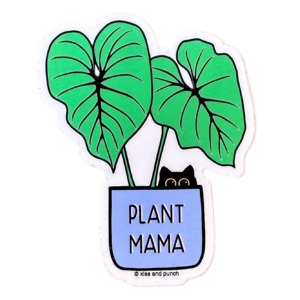 3 Inch Plant Mama with Peeking Cat Vinyl Sticker