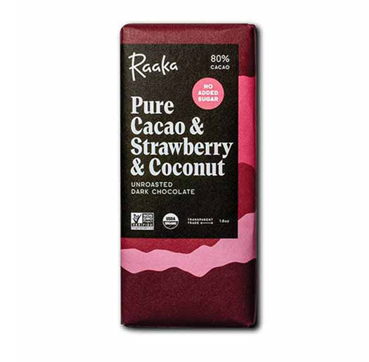 Raaka | Strawberry & Coconut 80%, 1.8oz