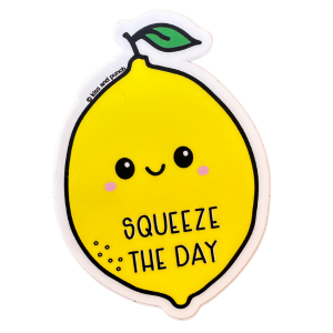 Squeeze the Day Lemon Vinyl Sticker